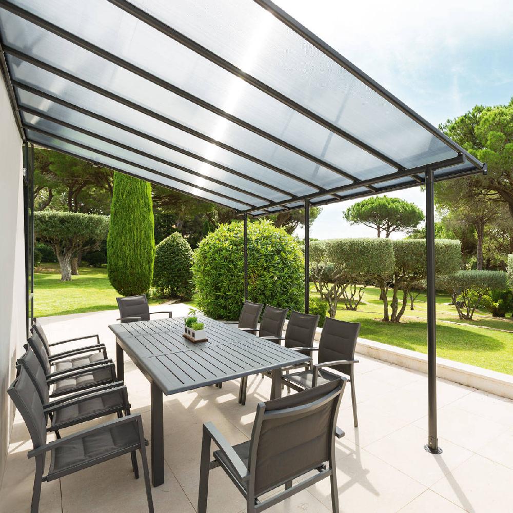 hesperide Pergola adossée BELIZE Graphite