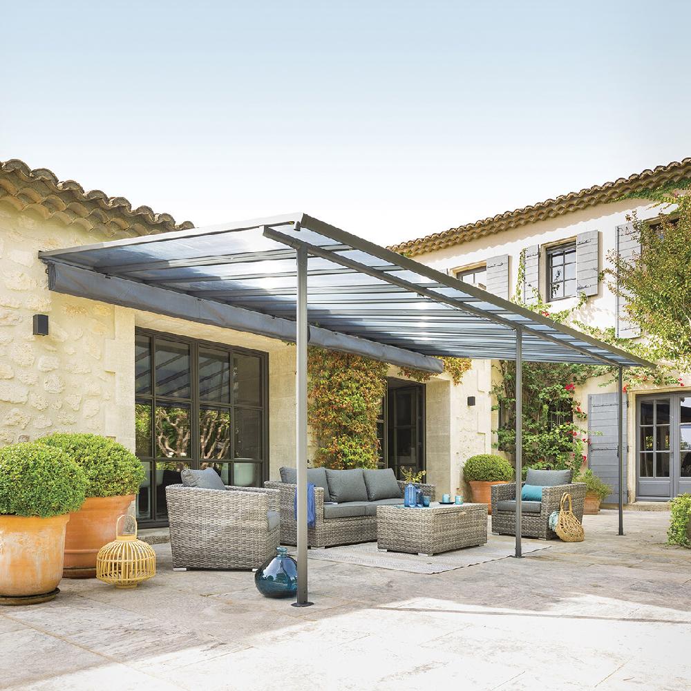 hesperide Pergola adossée BELIZE Graphite