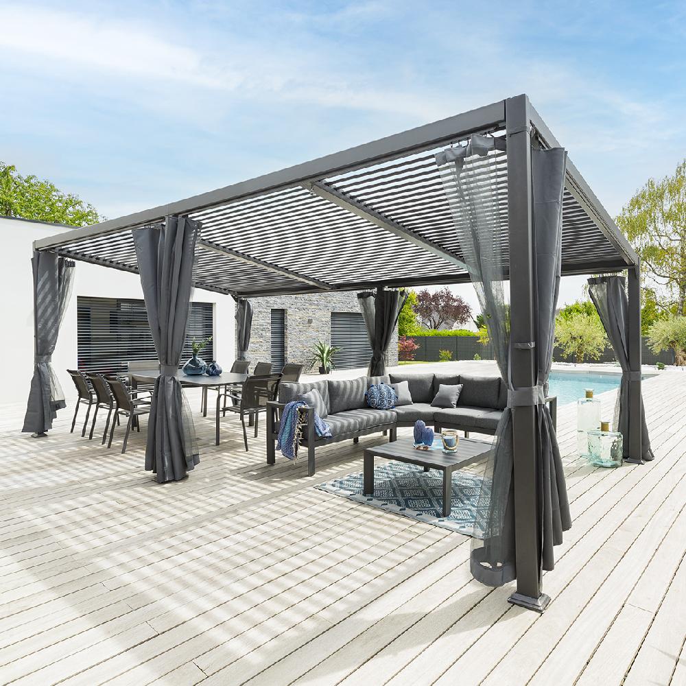 Hesperide Pergola Bioclimatique AVILA Graphite