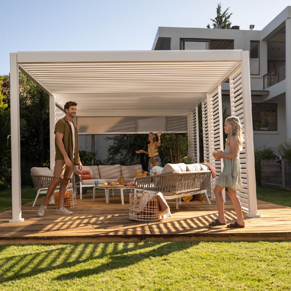 Hesperide Pergola Bioclimatique EVORA Blanc