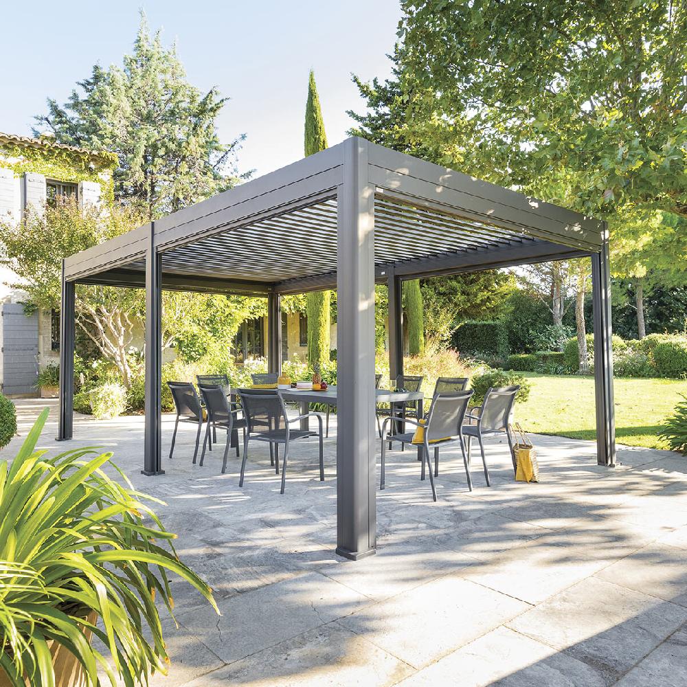 Hesperide Pergola Bioclimatique EVORA Graphite