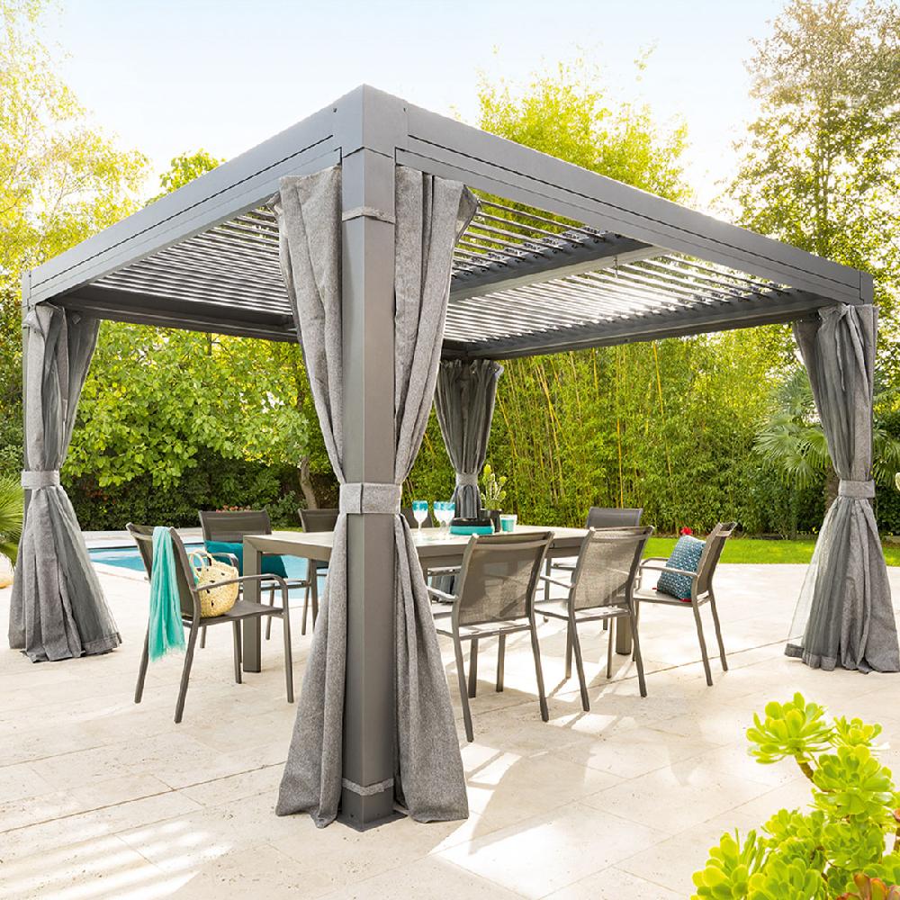 Hesperide Pergola Bioclimatique MAJAÉ Graphite