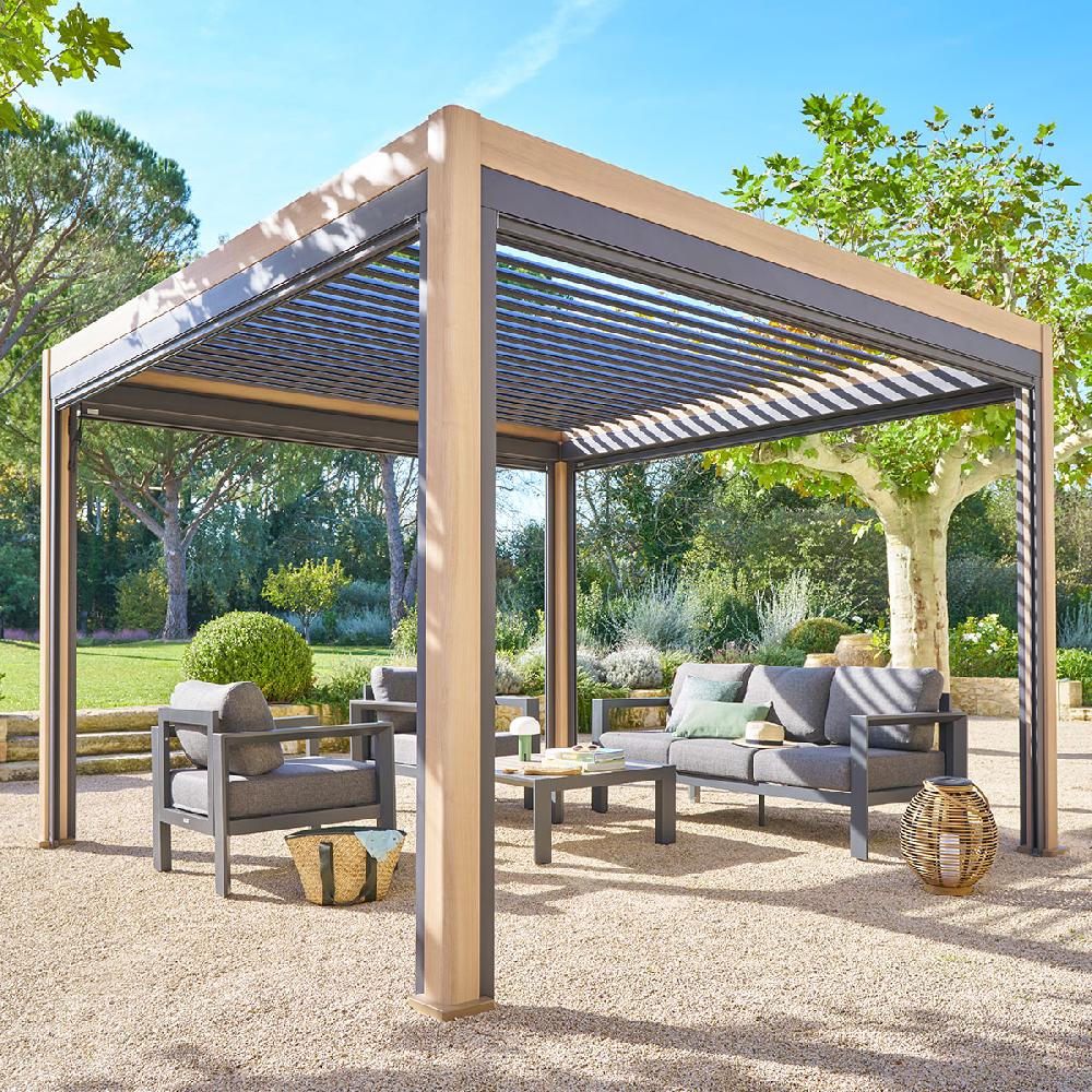 Hesperide Pergola EVORA électrique Avec 4 Stores