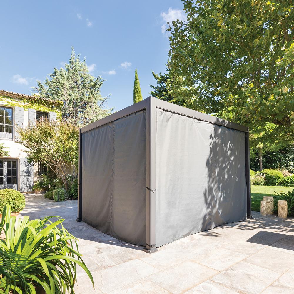 Hesperide Pergola EVORA Graphite + 4 Stores