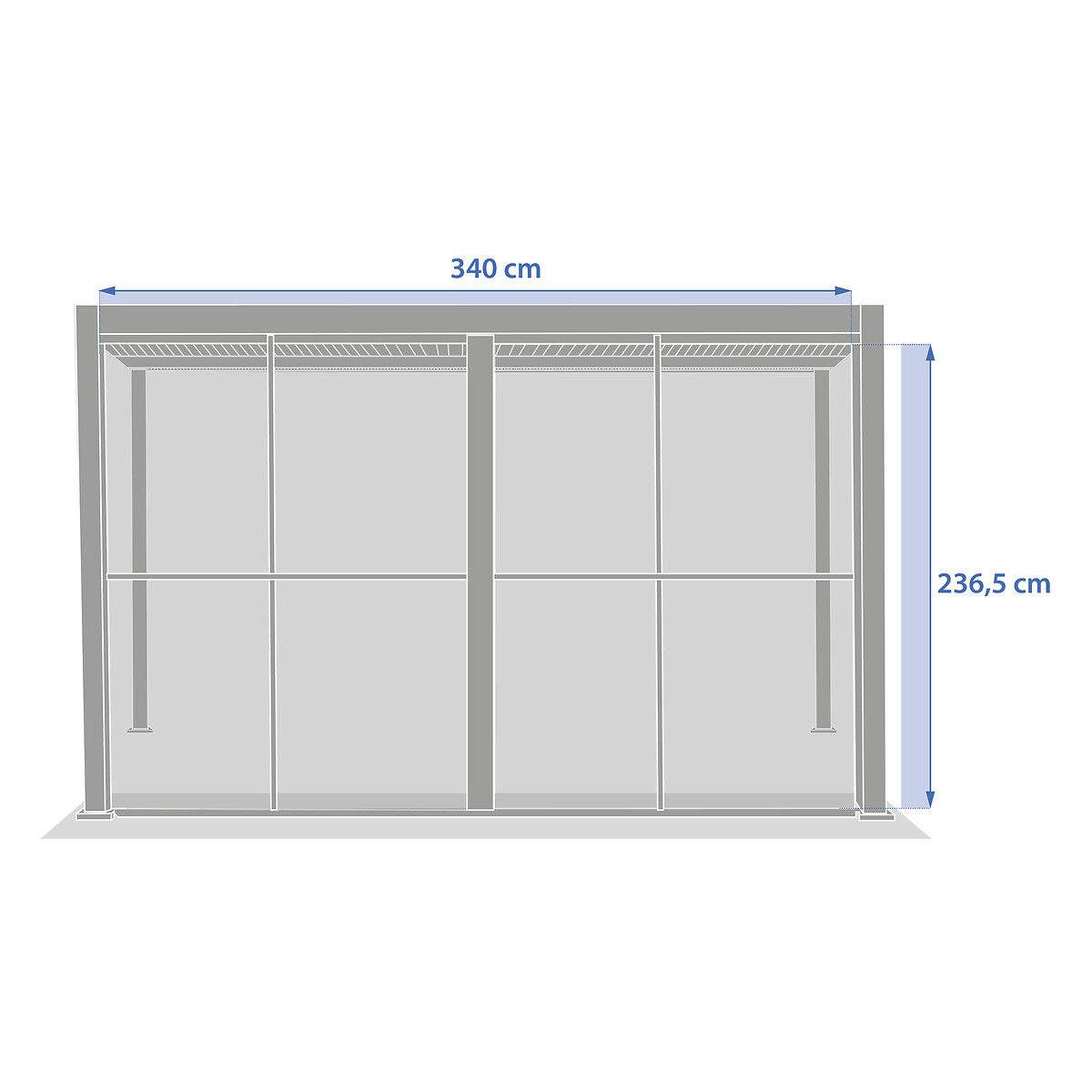 Hesperide Portes Coulissantes EVORA Blanc