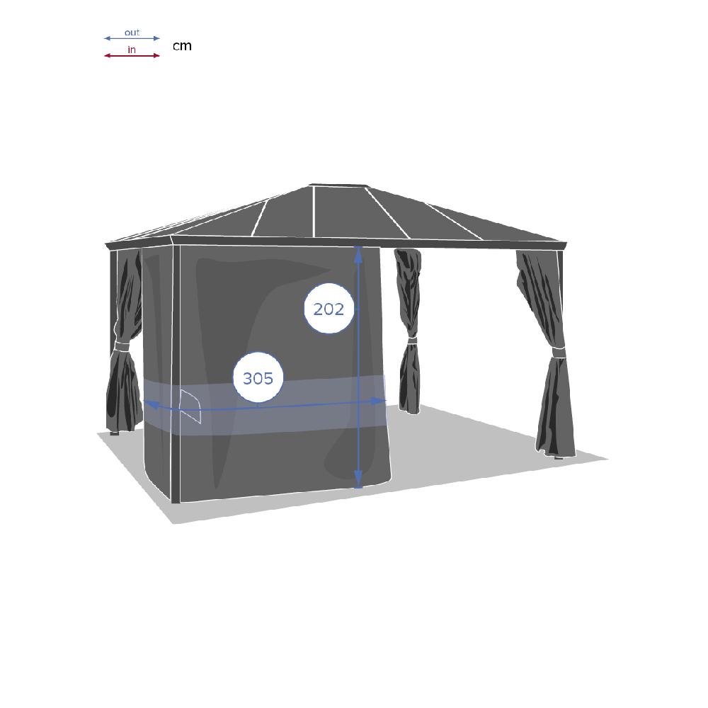 Hesperide Rideaux Pour Pergola BELIZE Ardoise