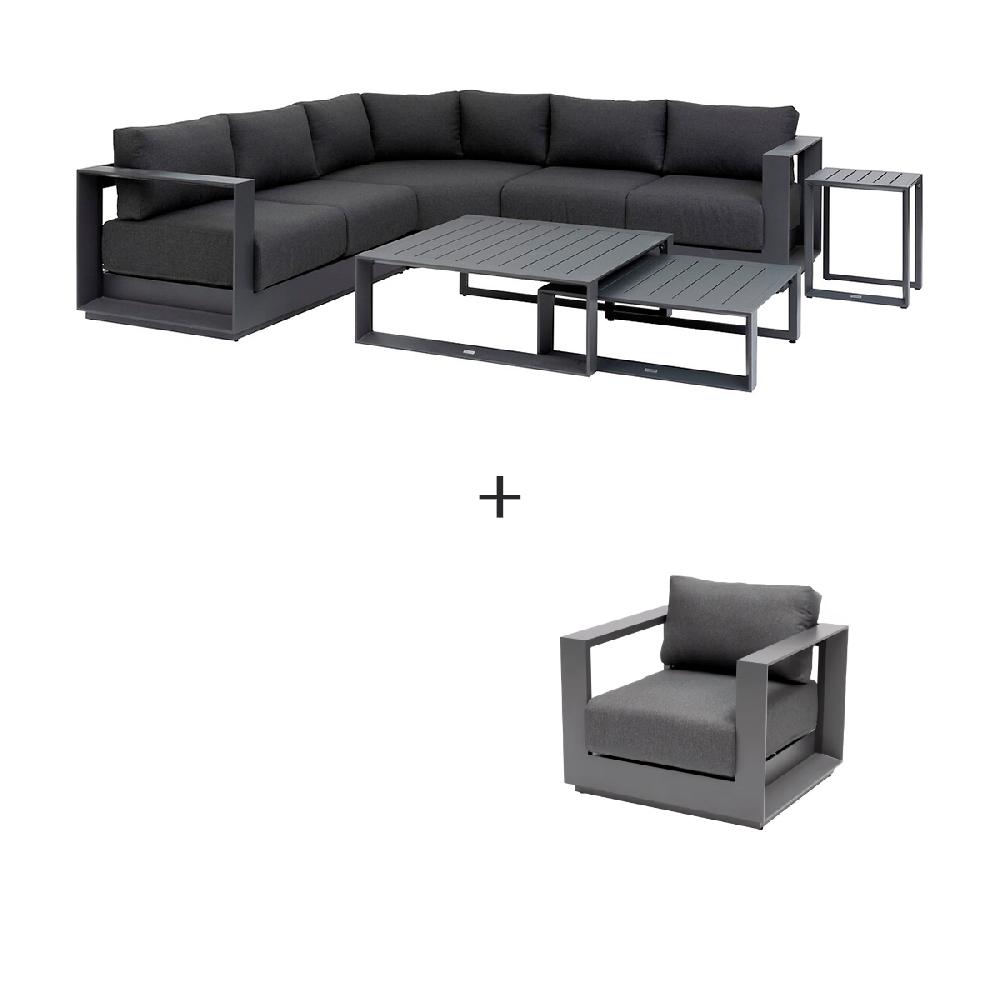 hesperide Salon d'angle de jardin ALLURE Graphite