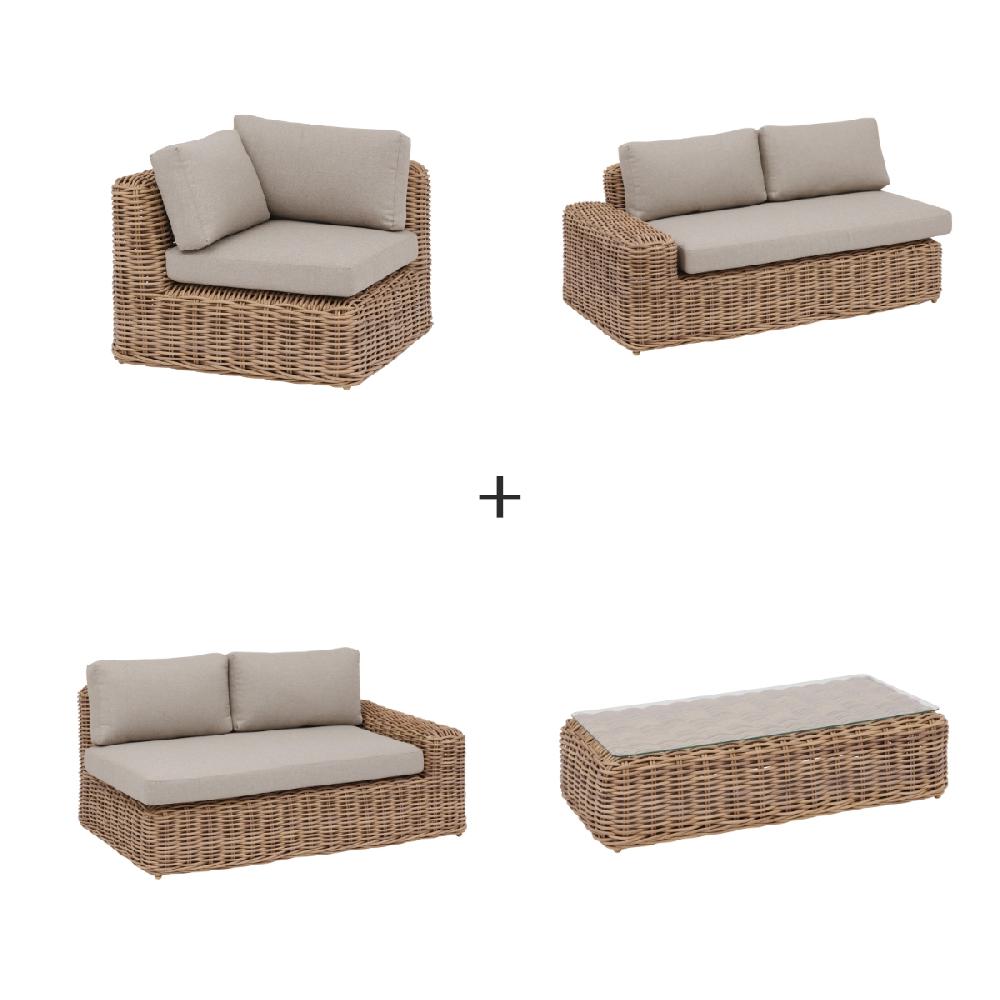 hesperide Salon d'angle de jardin SAVINIA Tahini