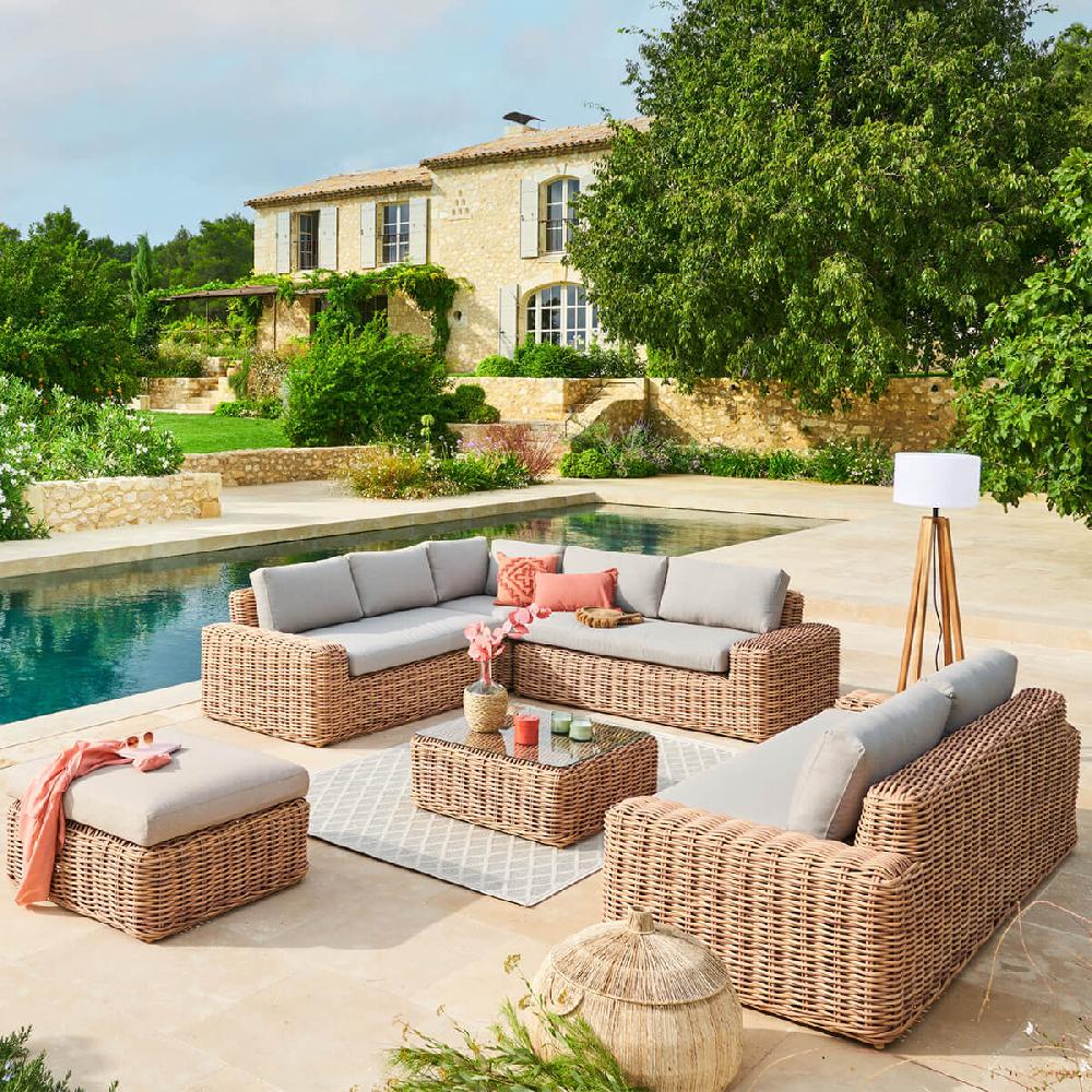 hesperide Salon d'angle de jardin SAVINIA Tahini