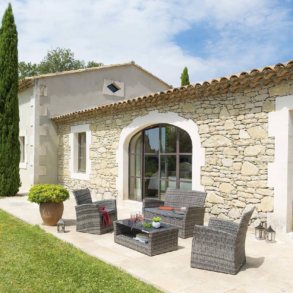 hesperide Salon de jardin BORA BORA Terre d'ombre