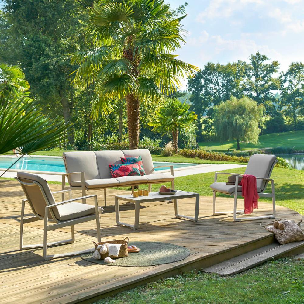 hesperide Salon de jardin BOREANE Lin & Argile