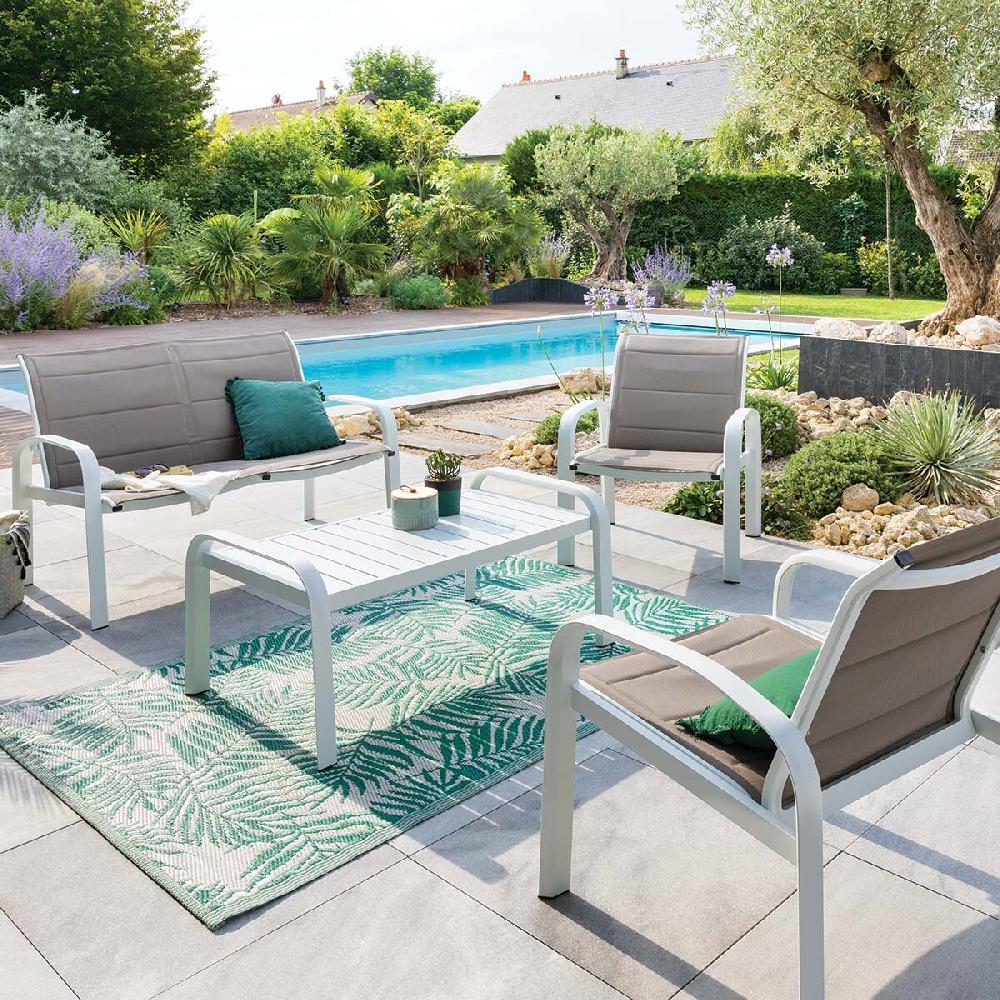 Hesperide Salon De Jardin ELYN Noisette & Blanc