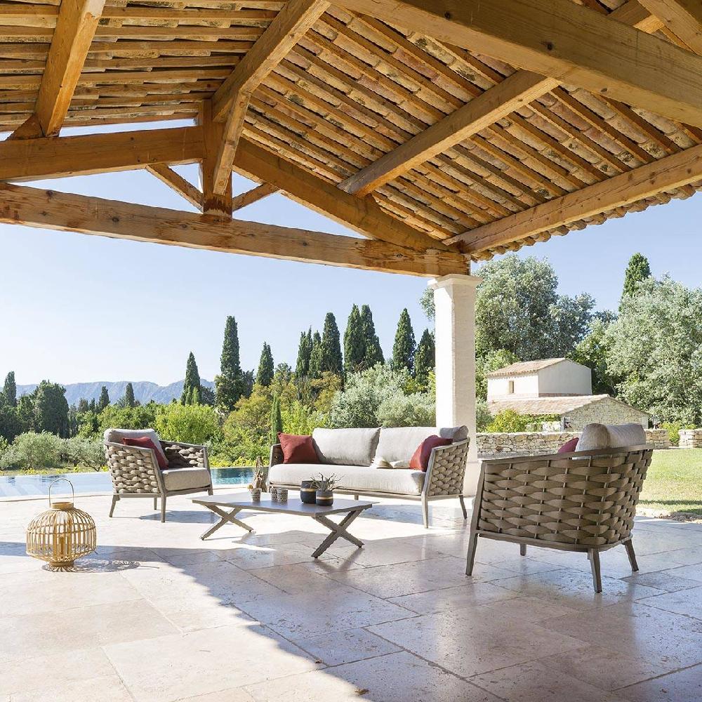 hesperide Salon de jardin EMBRUNS Noisette & Praline