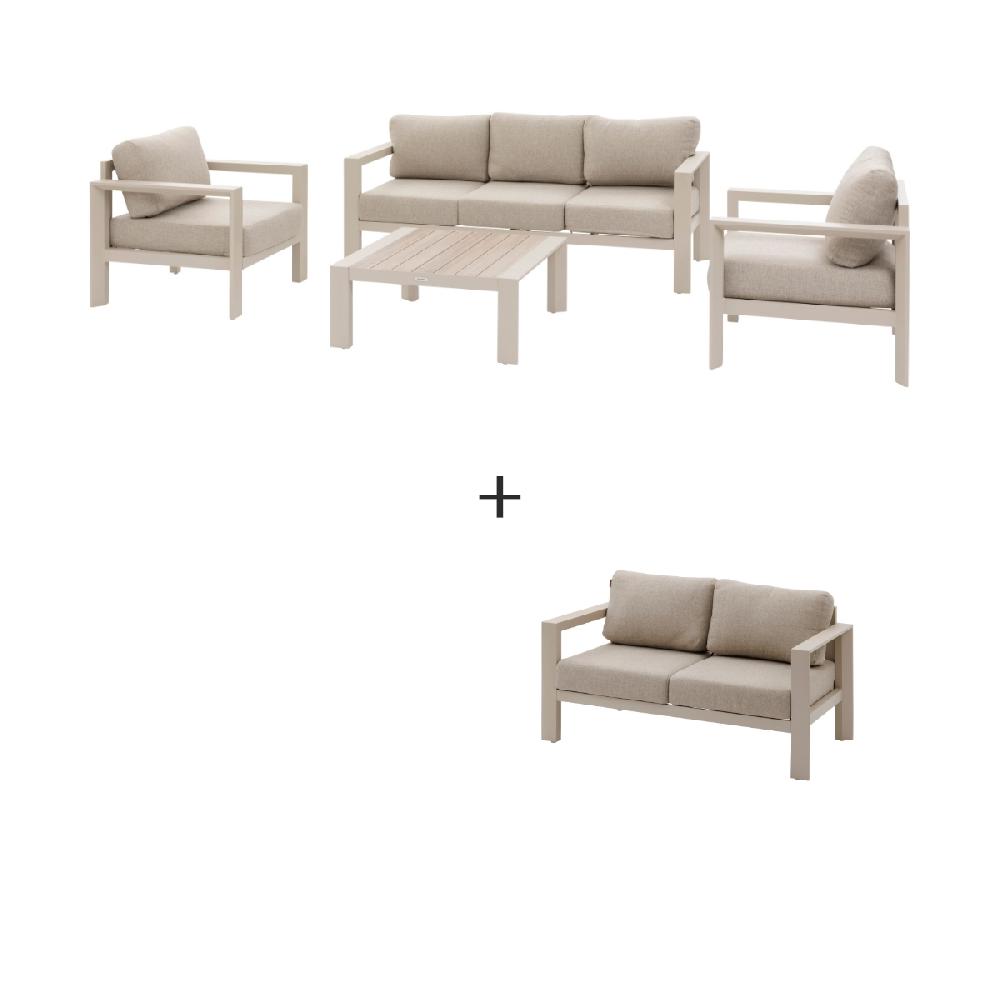 hesperide Salon de jardin ÉVASION Argile & Lin