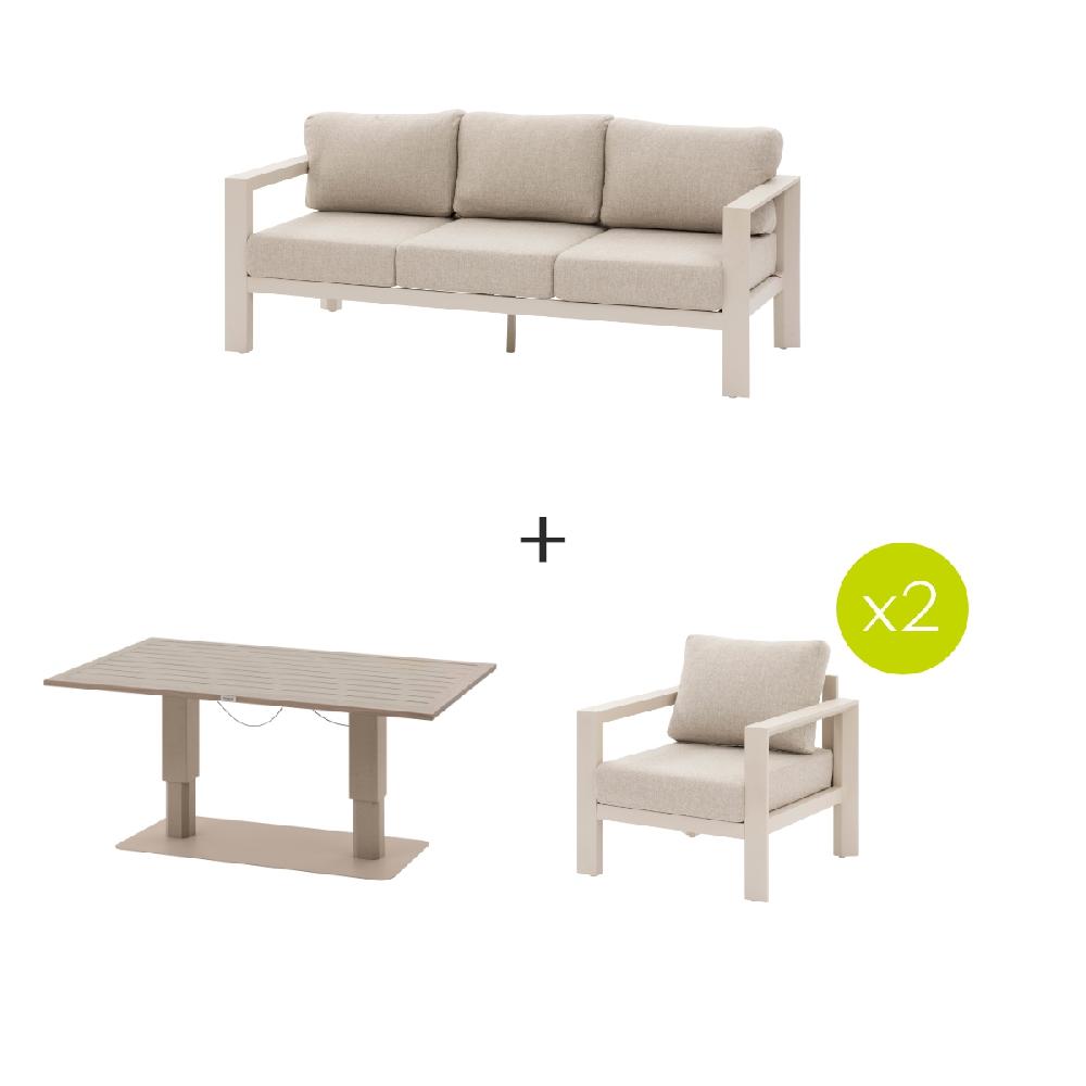 hesperide Salon de jardin ÉVASION Argile & Lin