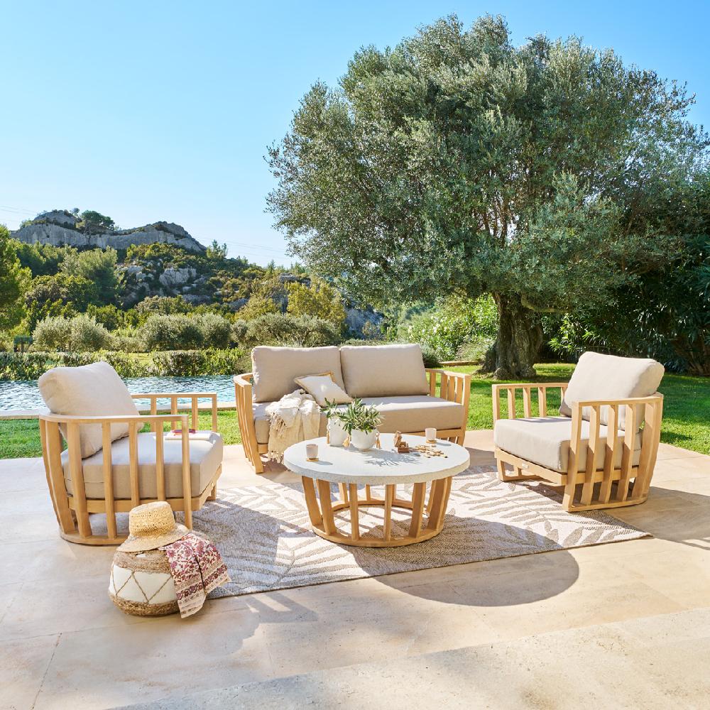 hesperide Salon de jardin LEMINDO Eucalyptus