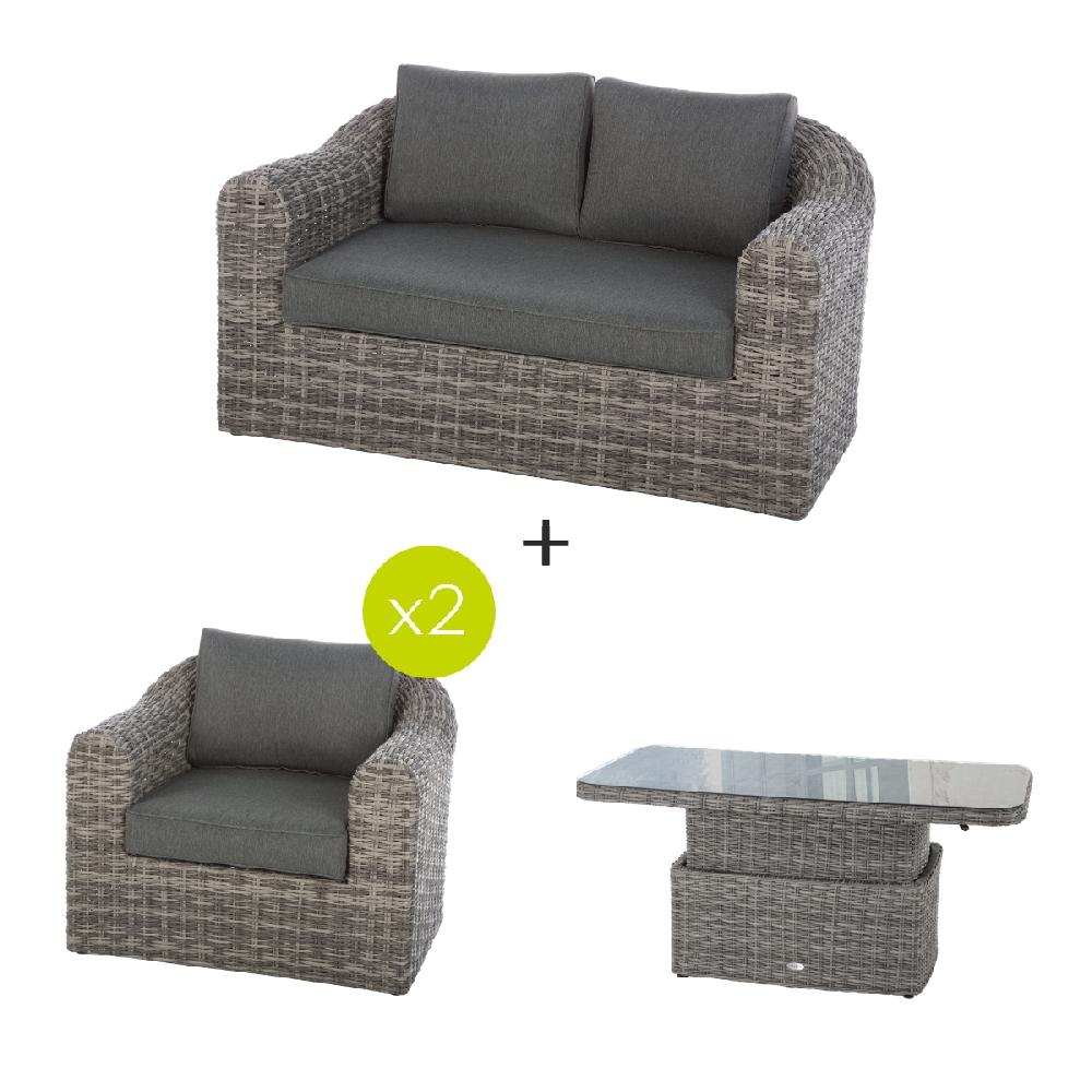 hesperide Salon de jardin MOORÉA Terre d'ombre