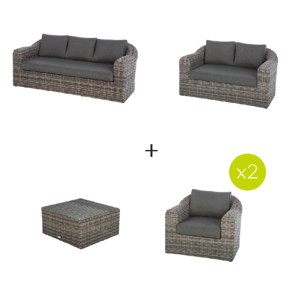 hesperide Salon de jardin MOORÉA Terre d'ombre