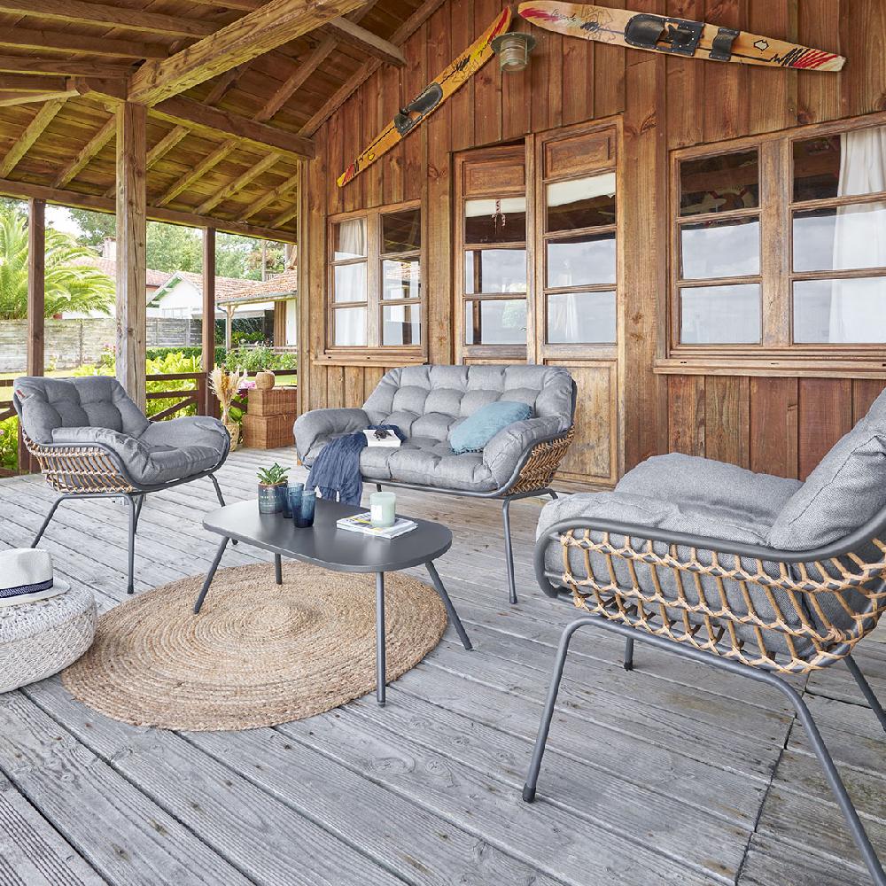 Hesperide Salon De Jardin PAOPAO Graphite & Gris