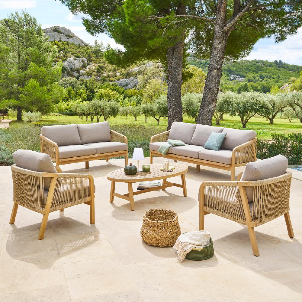 hesperide Salon de jardin PAPOUASIE Acacia