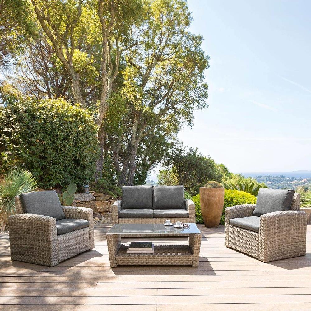 hesperide Salon de jardin POLYNÉSIA Havane