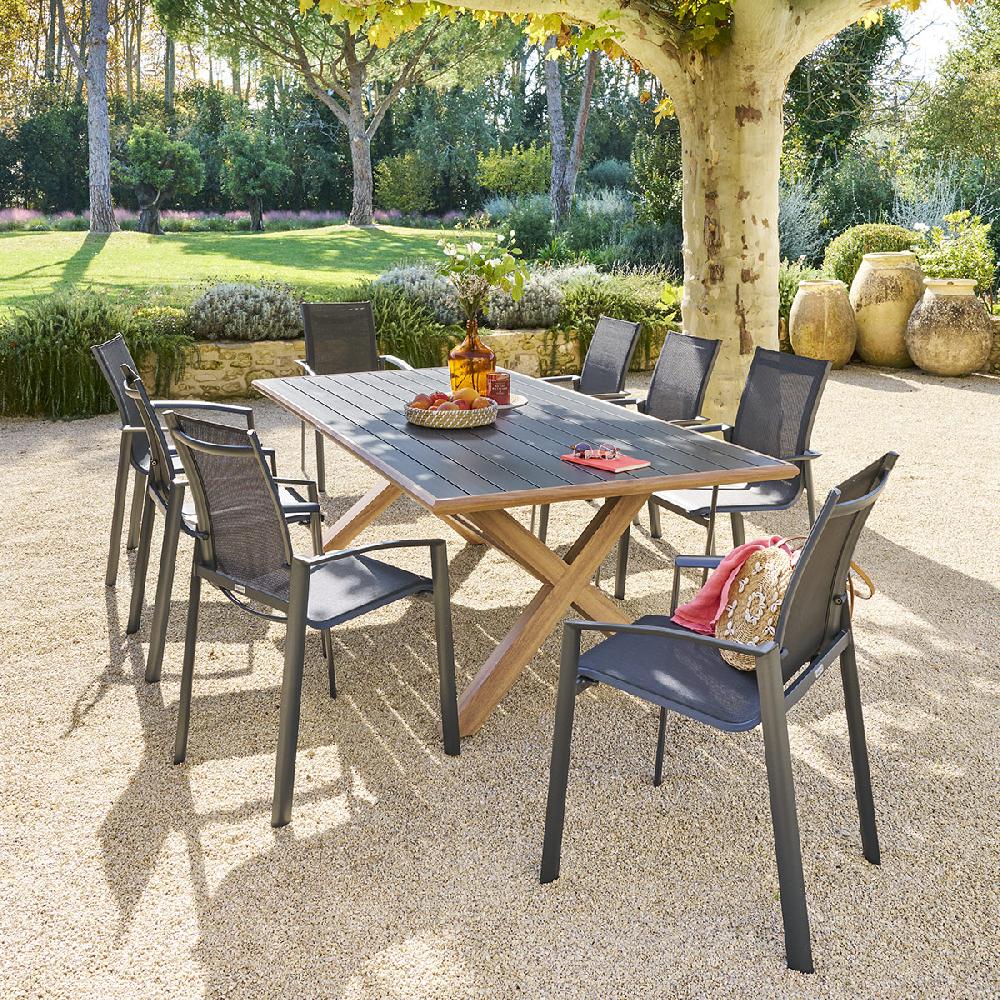 hesperide Table de jardin AXIOME Honey & Graphite