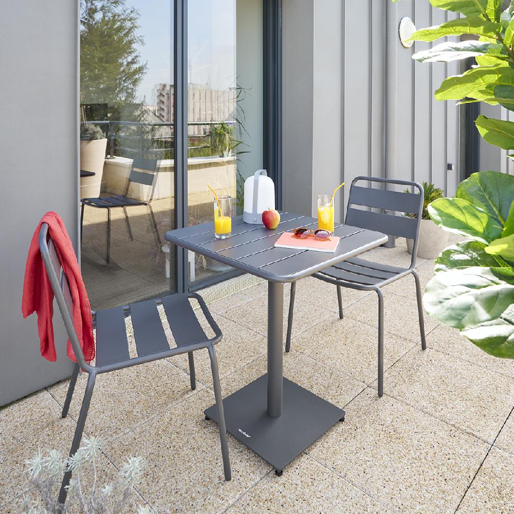 Hesperide Table De Jardin Carrée PHUKET Graphite