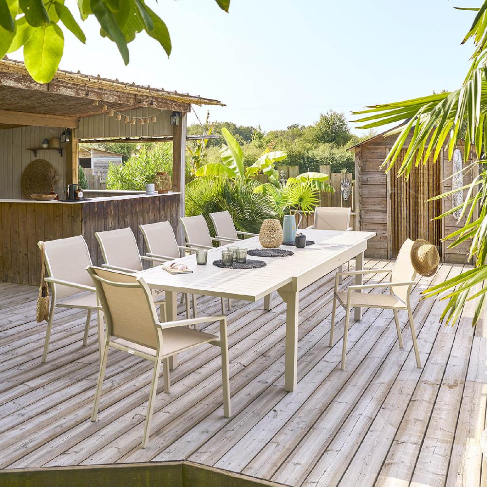Hesperide Table De Jardin Extensible PIAZZA Argile