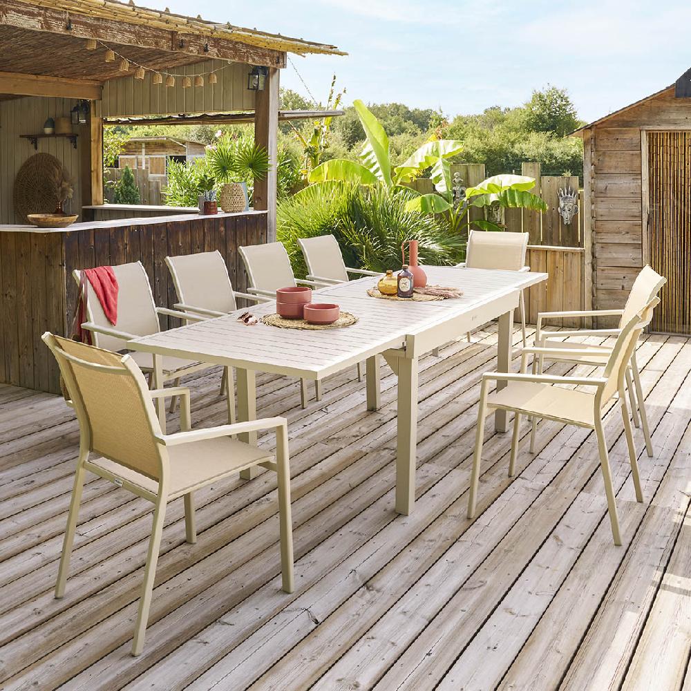 hesperide Table de jardin extensible PIAZZA Argile