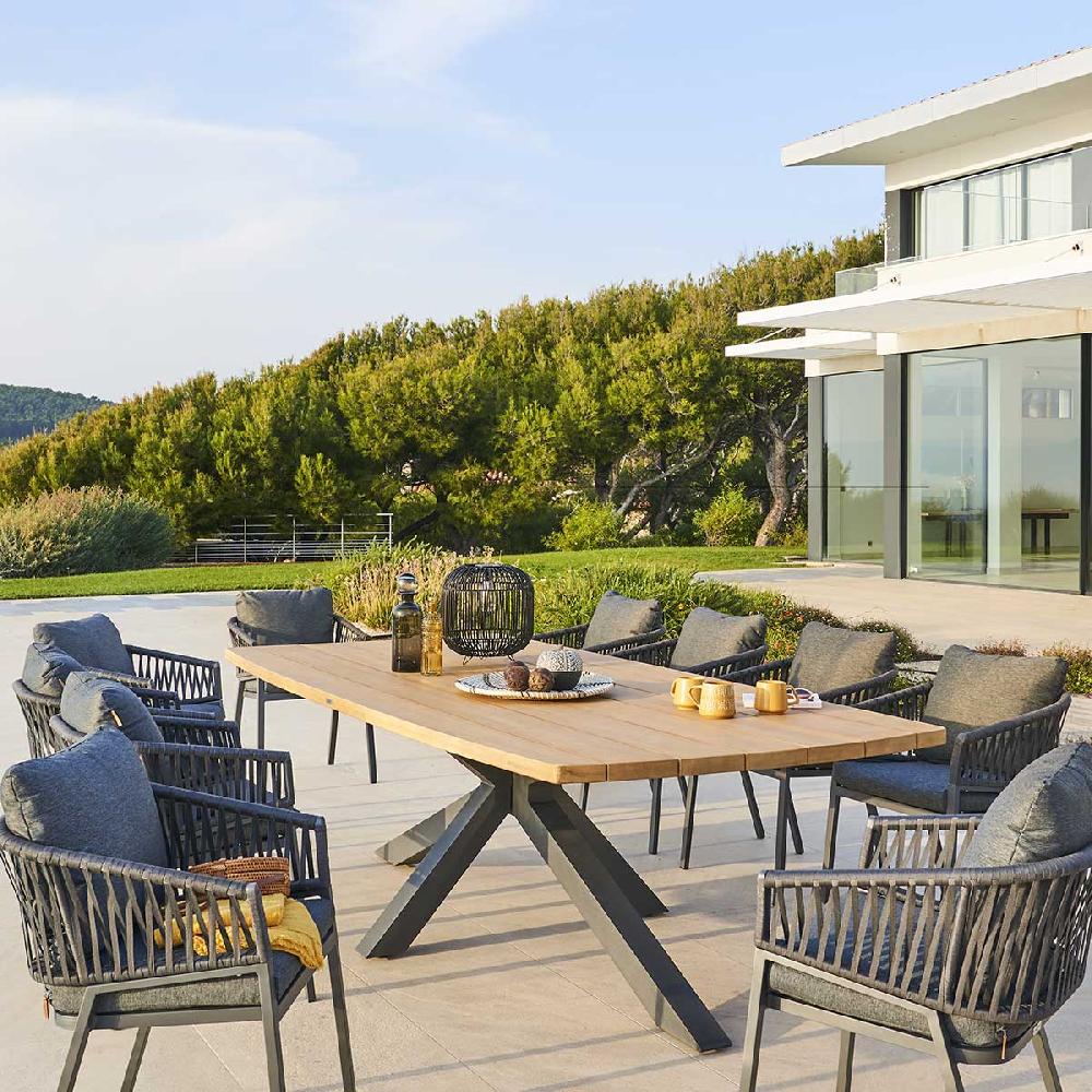 hesperide Table de jardin LIMAYA Acacia & Graphite