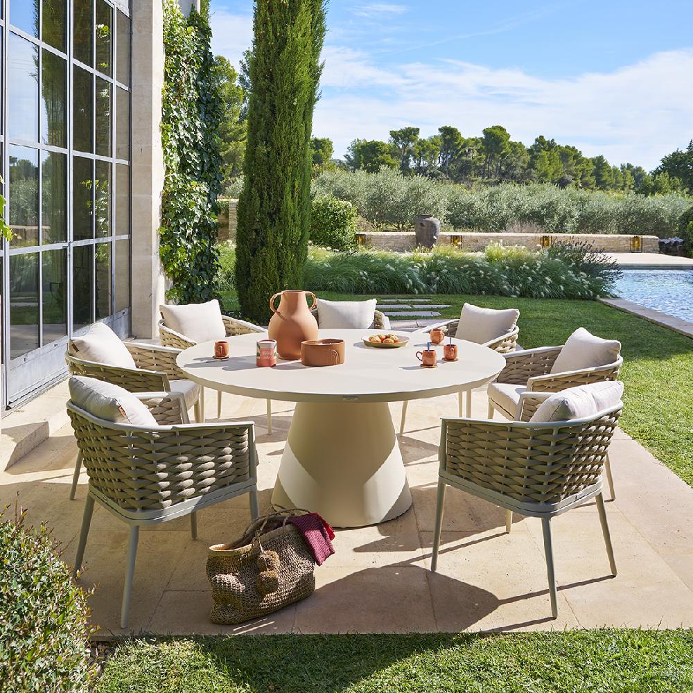 Hesperide Table De Jardin Ronde YCONIA Argile