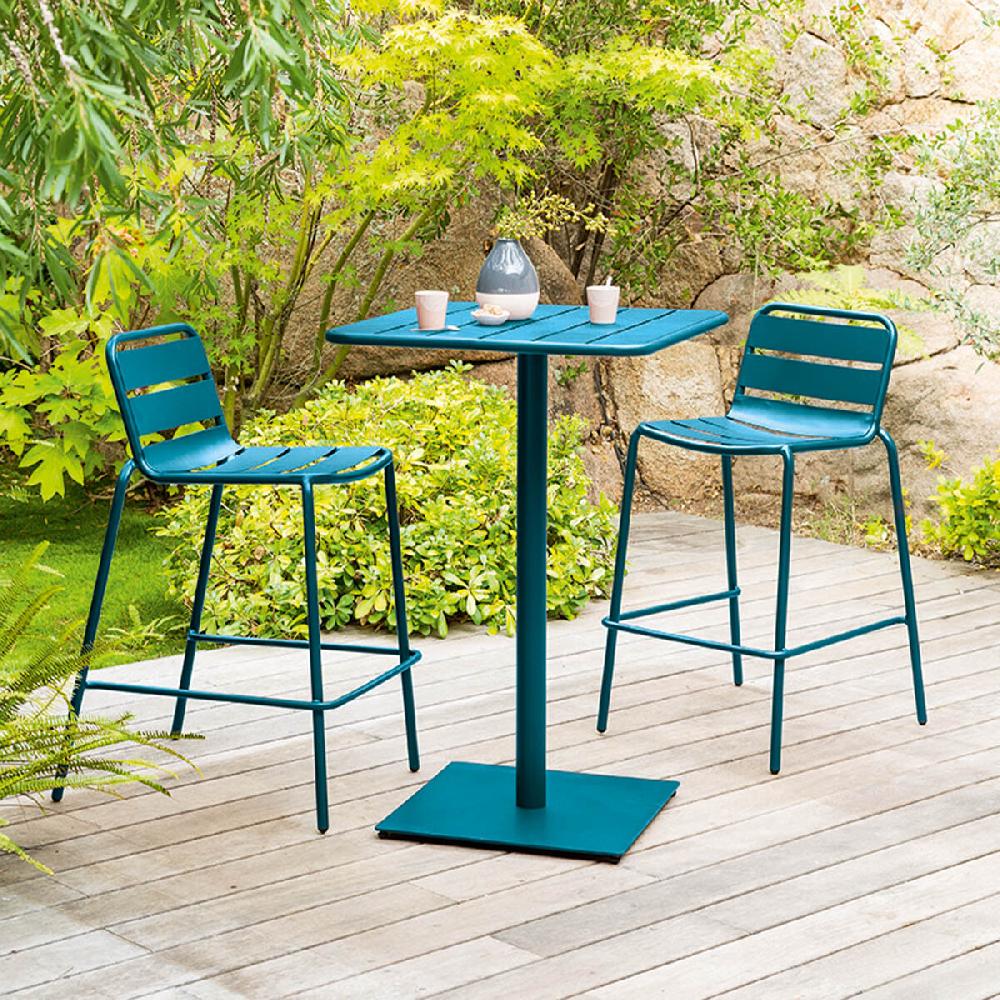 hesperide Table haute de jardin PHUKET Bleu canard