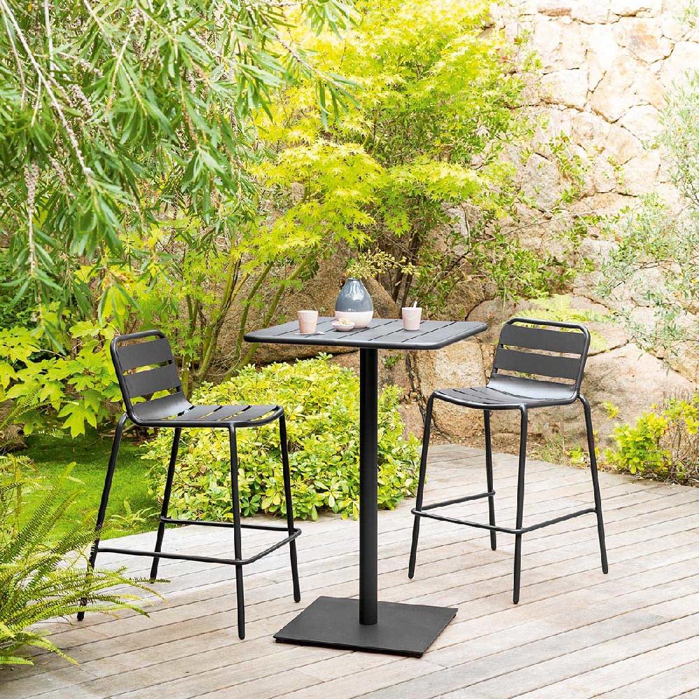 Hesperide Table Haute De Jardin PHUKET Graphite