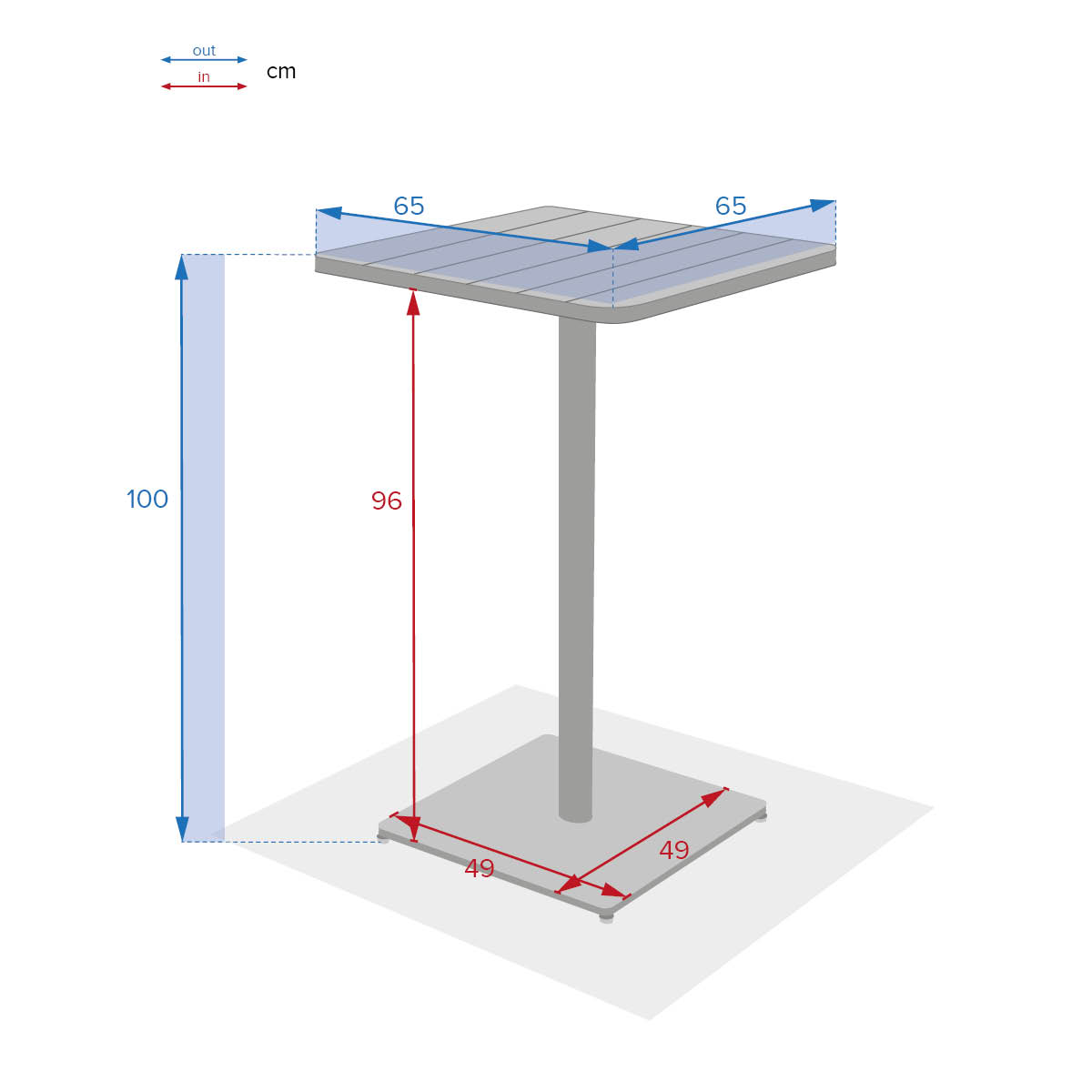Hesperide Table Haute De Jardin PHUKET Ocre