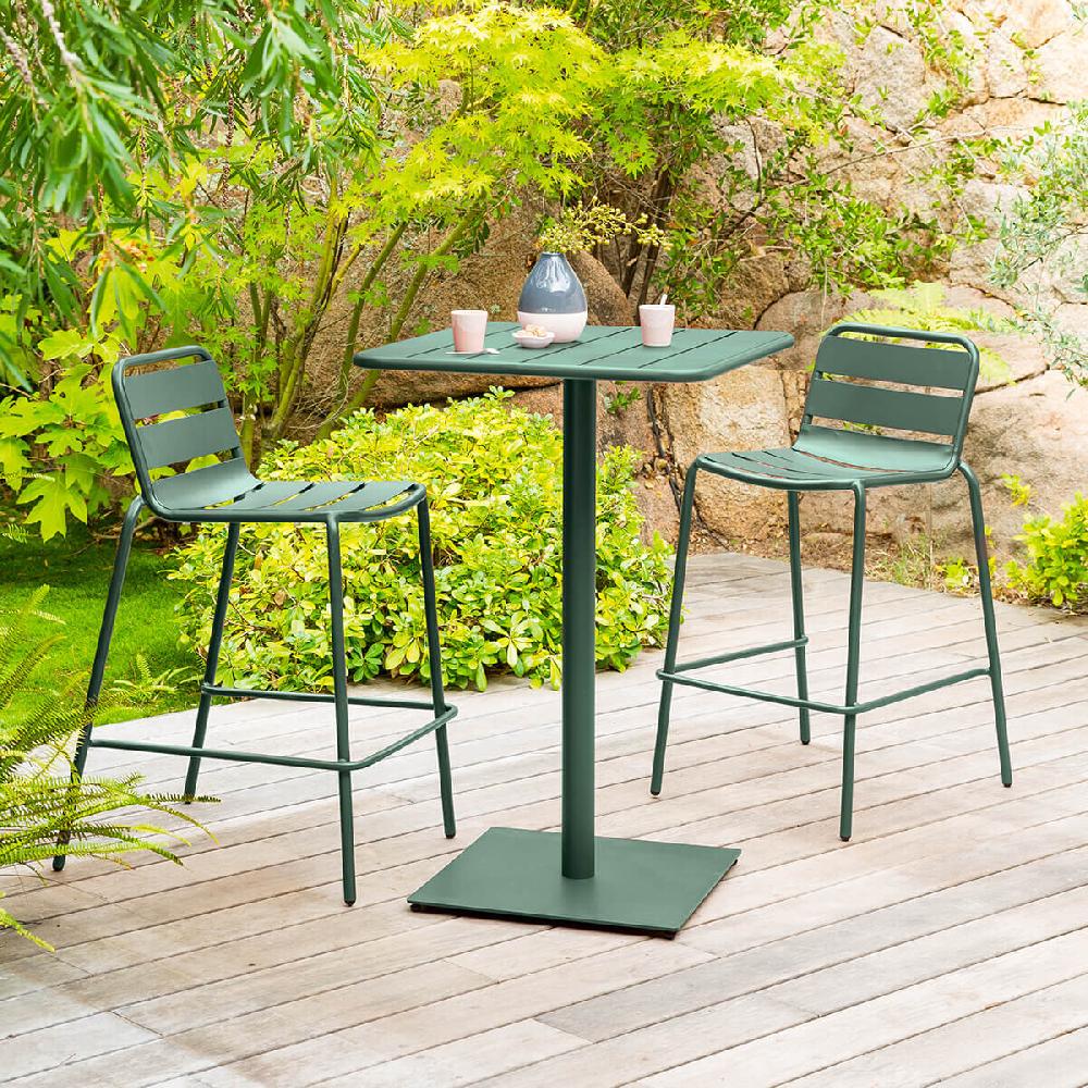 hesperide Table haute de jardin PHUKET Vert olive