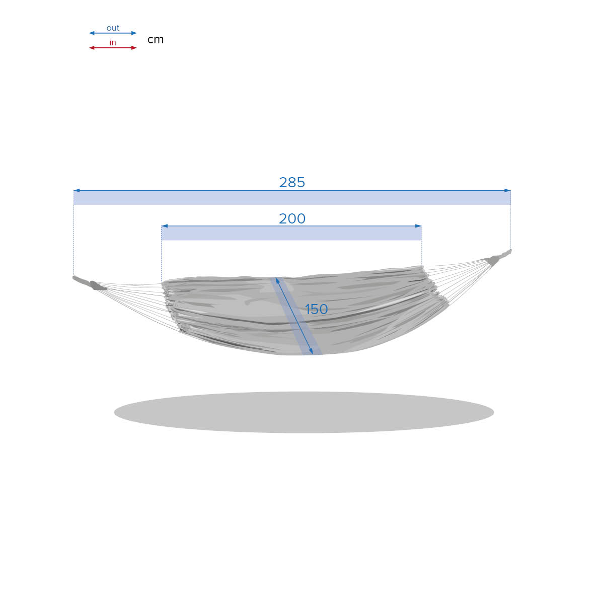 Hesperide Toile De Hamac Double YAQUI Bleu Canard