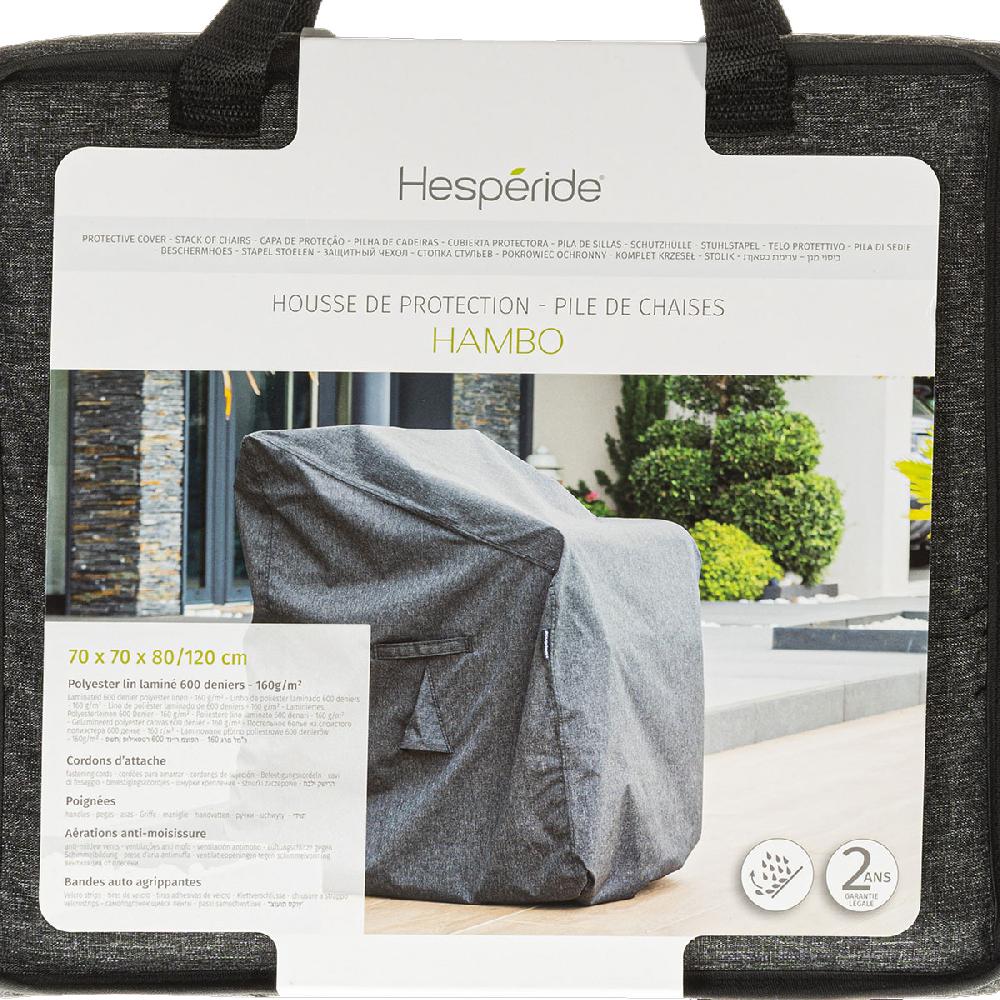 Hesperide Housse De Protection HAMBO Pour Pile De Chaises Gris
