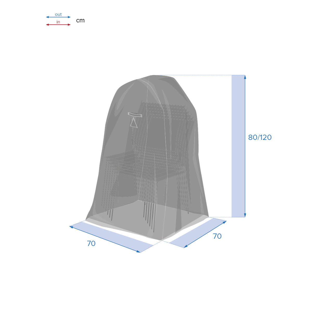 Hesperide Housse De Protection HAMBO Pour Pile De Chaises Gris