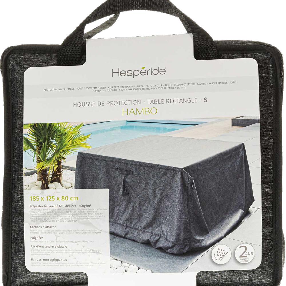 hesperide Housse de protection HAMBO pour table rectangulaire Gris S