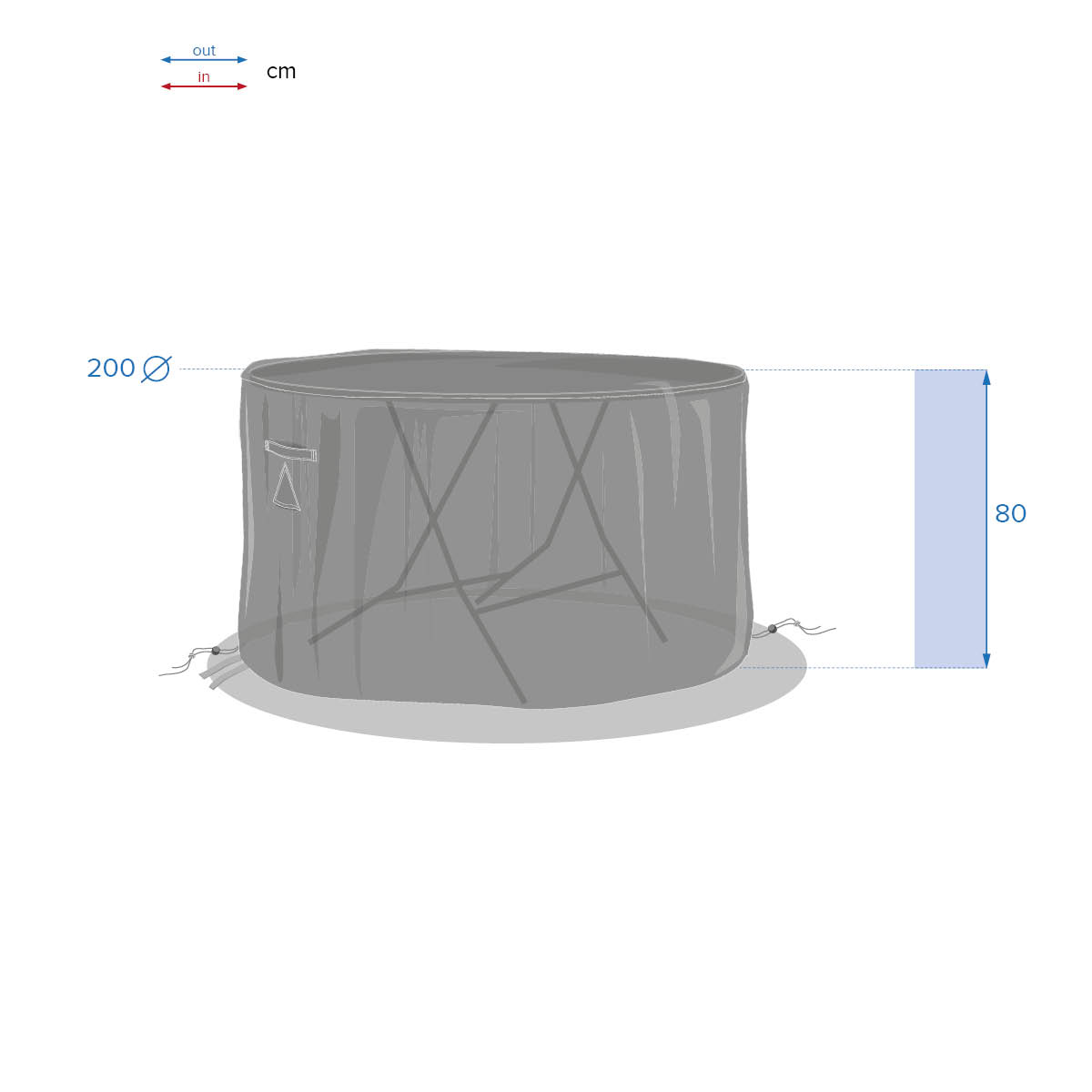 Hesperide Housse De Protection HAMBO Pour Table Ronde Gris