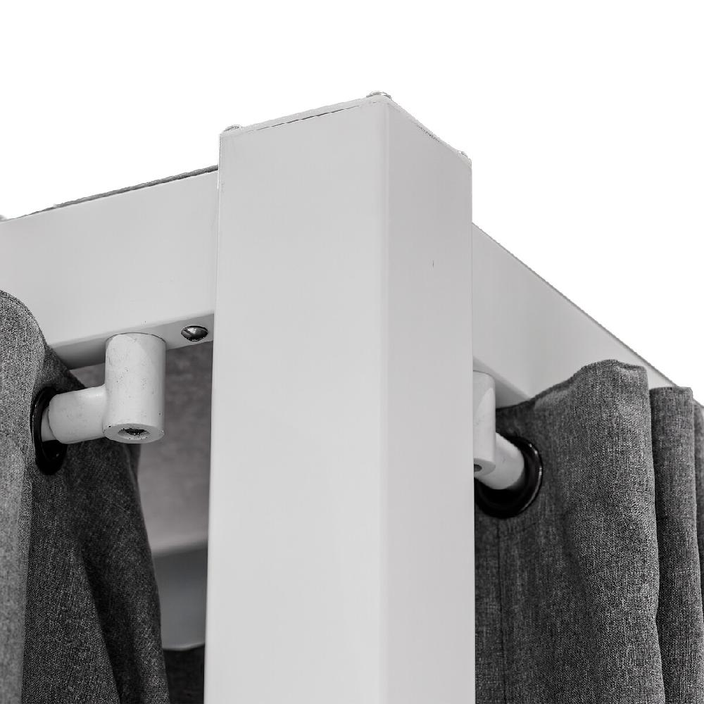 Hesperide Kit De Rideaux Et De Rails Pour Tonnelle ZALYA Blanc & Ardoise