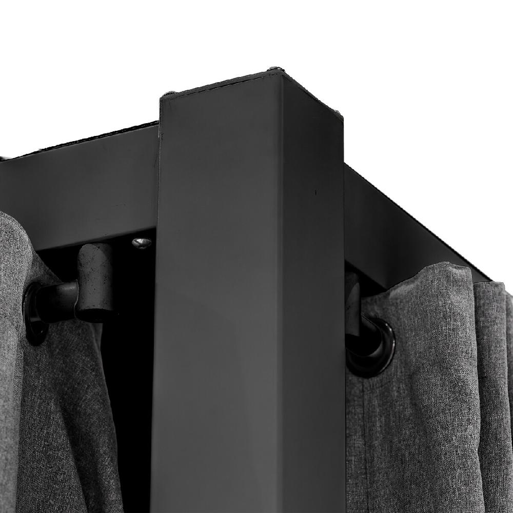 Hesperide Kit De Rideaux Et De Rails Pour Tonnelle ZALYA Graphite & Ardoise