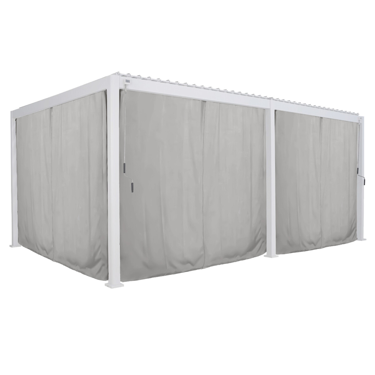 Hesperide Kit De Rideaux Moustiquaires Et De Rails Pour Pergola Bioclimatique EVORA Gris Clair