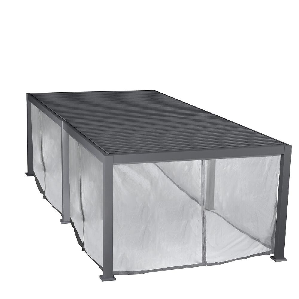 Hesperide Kit De Rideaux Moustiquaires Et De Rails Pour Pergola Bioclimatique EVORA Ardoise