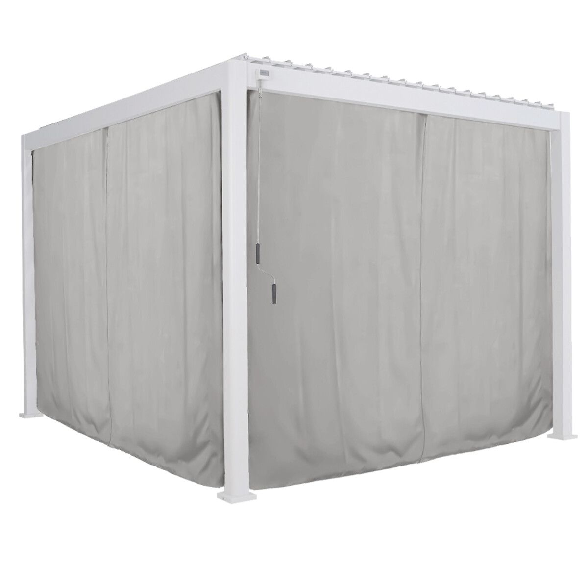 Hesperide Kit De Rideaux Moustiquaires Et Rails Pour Pergola Bioclimatique EVORA Gris Clair