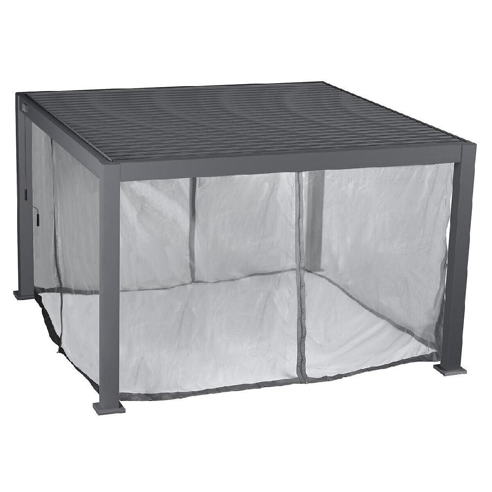 Hesperide Kit De Rideaux Moustiquaires Et Rails Pour Pergola Bioclimatique EVORA Ardoise