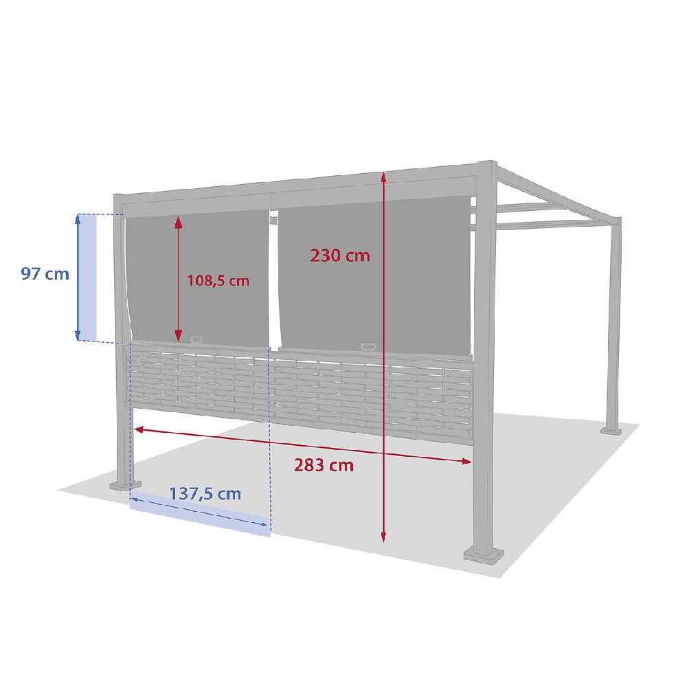 Hesperide Kit De Stores Pour Tonnelle ZALYA Graphite