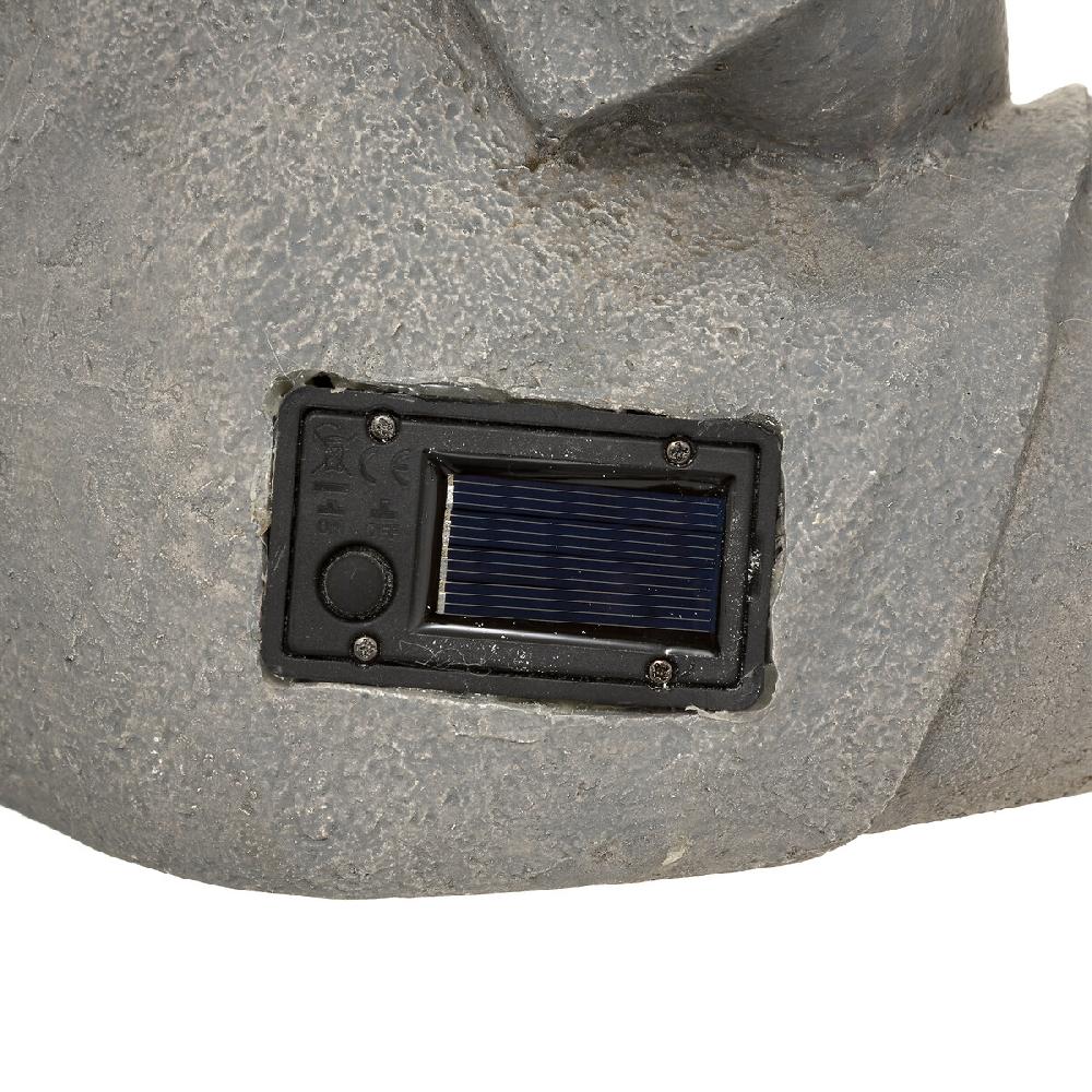 Hesperide Lampe D'extérieur Bouddha Solaire Ardoise