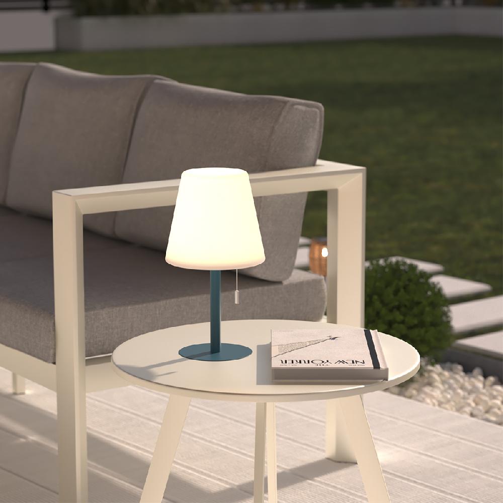 hesperide Lampe d'extérieur ZACK rechargeable USB Bleu canard