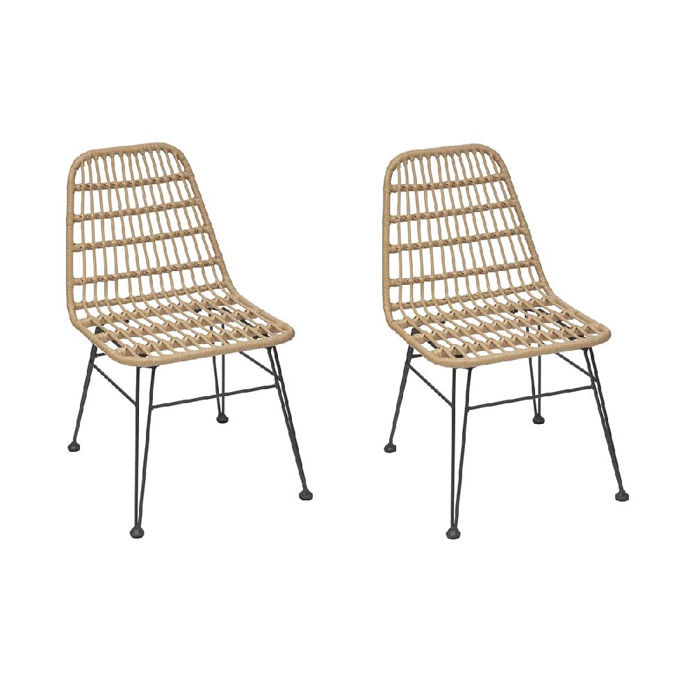 hesperide Lot de 2 chaises de jardin LAMBADA Sésame & Graphite